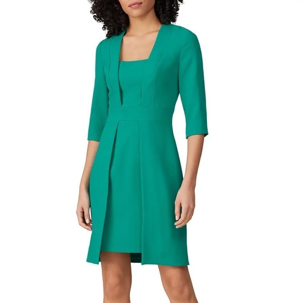 BLACK HALO Luka Squareneck Crepe Mini Dress